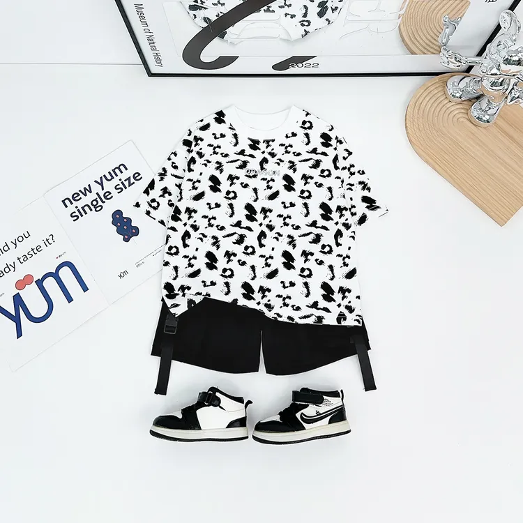 儿童短袖T恤夏季男童上衣2025新款宽松宝宝潮YC25780悠悠童话童装