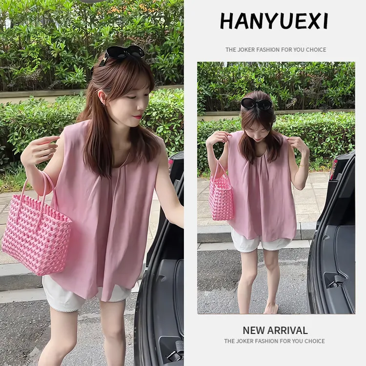 夏季一整套女装2025新款韩版休闲减龄气质显瘦无袖上衣短裤两件套