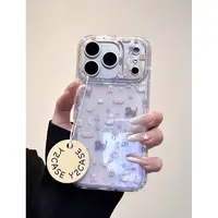 可爱卡通满屏镭射爱心小猫IMD手机壳适用iPhone17苹果16Pro新1314