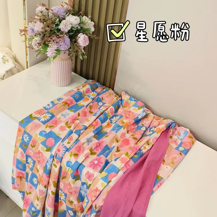 【福运鸟】人造棉夹被多功能机洗人造棉包边盖毯成人【140*180cm】