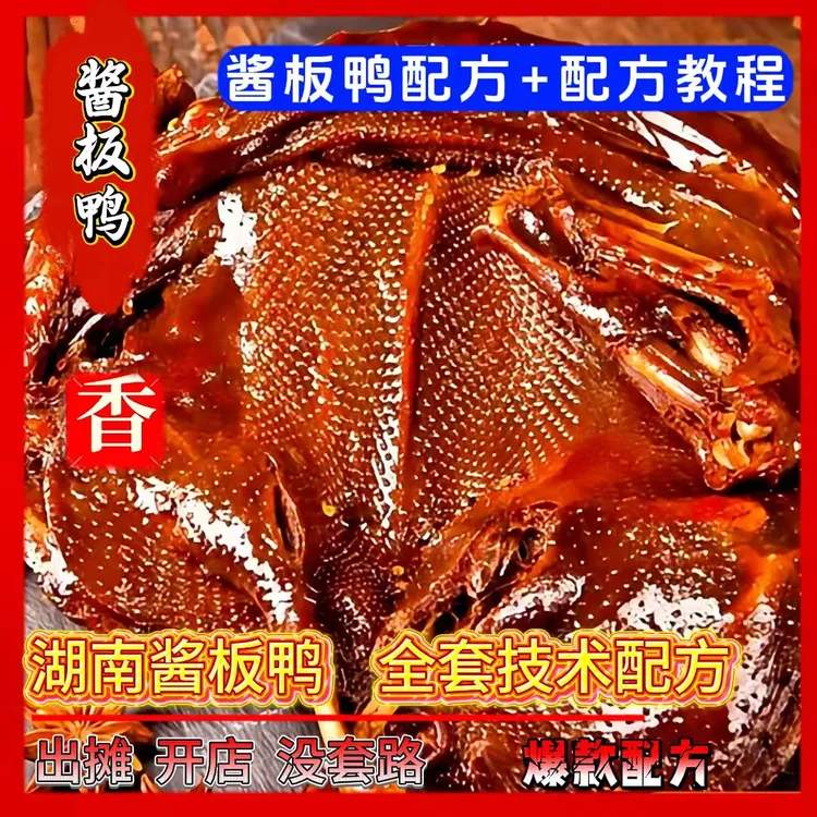 湖南酱板鸭 正宗卤菜 熟食技术+配方配比+售后指导