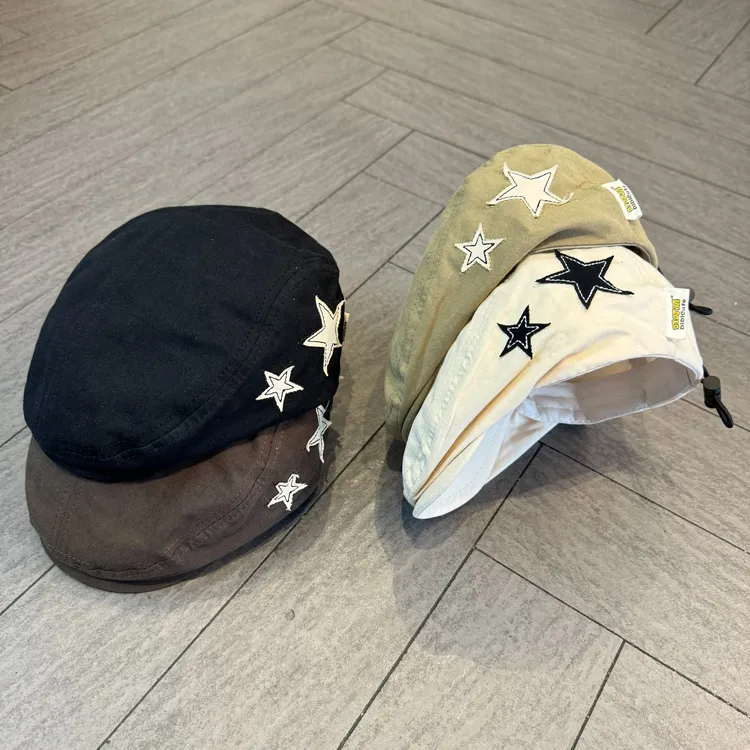 【个性前进帽】儿童韩版男贝雷帽美式复古女反戴前进帽春秋画家帽潮