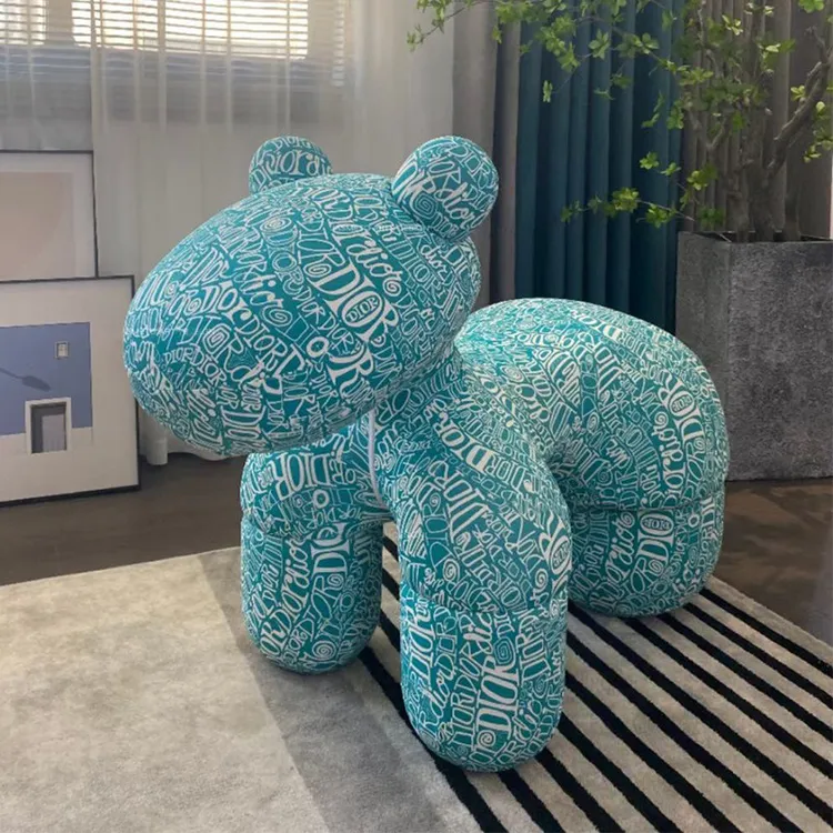 小马创意椅子卧室客厅动物凳纯色卡通北欧风无需安装