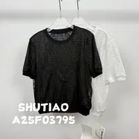 【SHUTIAO】2025夏季：新款小众设计款T恤A25F03795