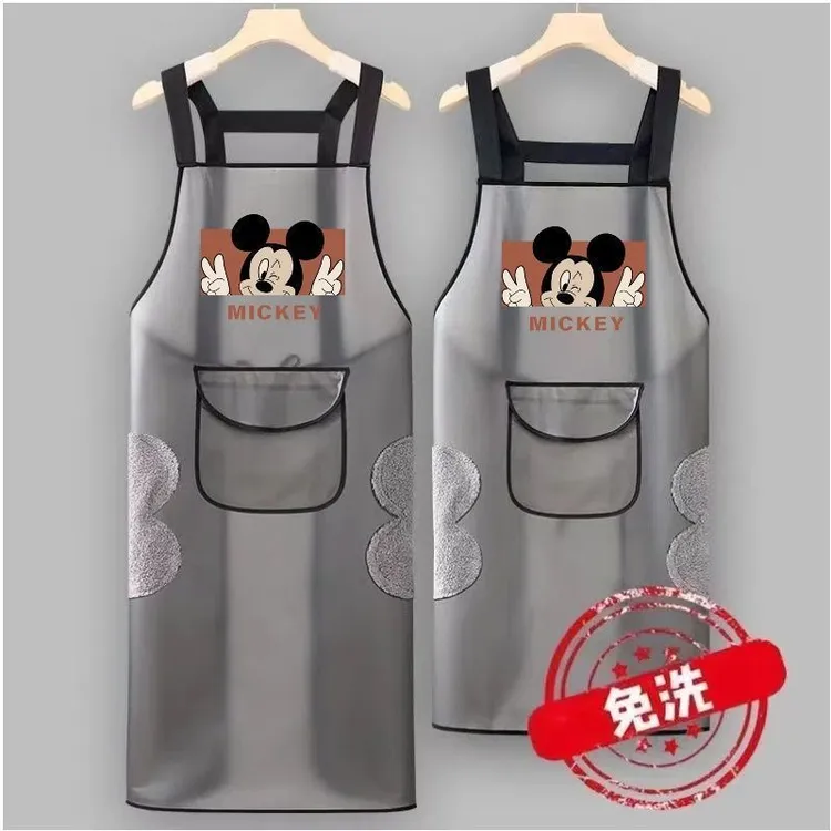 防水女围裙套袖TPU防油厨房家用水产餐饮做饭工作服加长款围腰LW