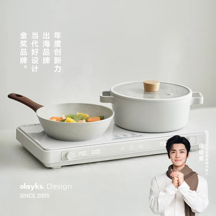 olayks立时双灶电磁炉家用大功率爆炒多功能火锅炒菜一体2025新款