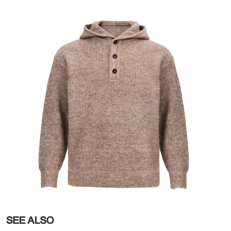 SEE ALSO『Rrl紫标』绵羊毛花纱老钱极简秋冬保暖加厚连帽毛衣外套