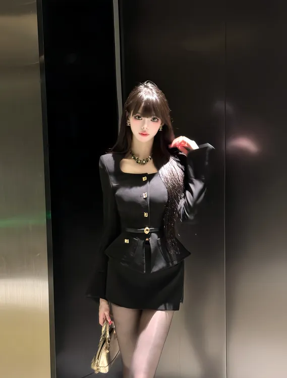 【精选优品】气质法式小香风辣妹风时尚套装251355