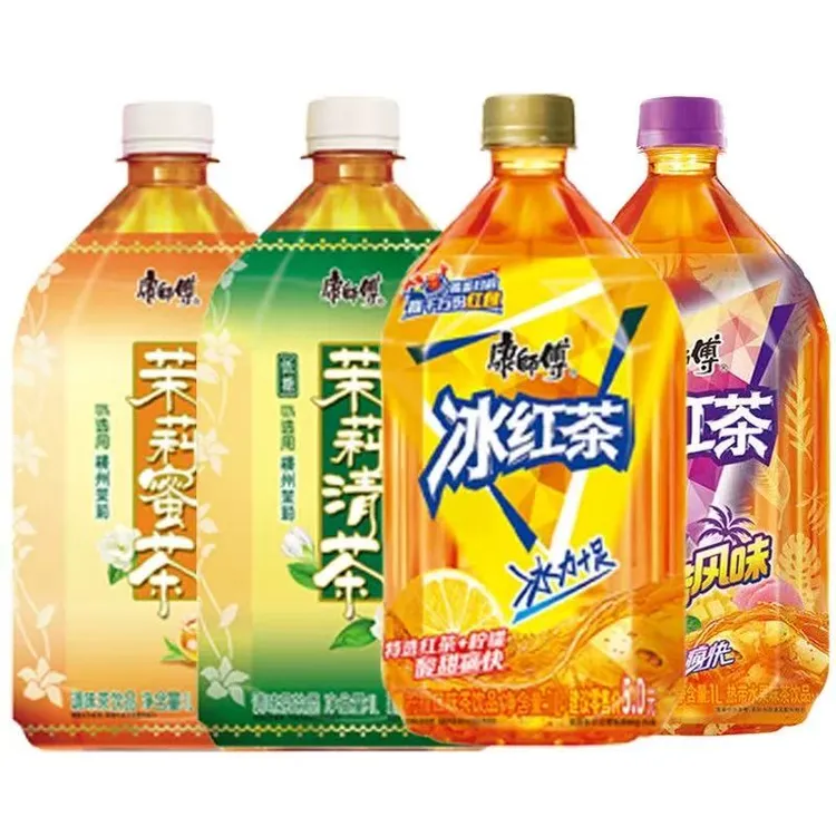 【8瓶】康师傅饮料1L*8大瓶冰红茶茉莉蜜茶清茶解渴即饮批发特惠