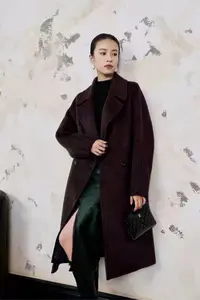 【格一专场专属】气质长款直下摆毛呢外套女装双面时尚百搭DD077