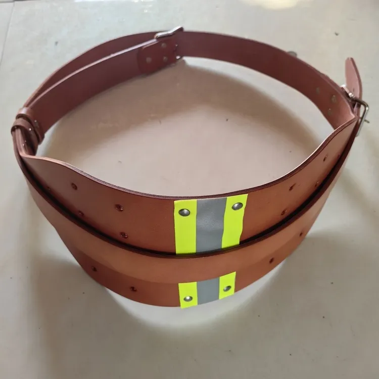 牛皮头层矿工腰带加宽作业矿下真皮矿灯井下黄色专用皮带护腰神器