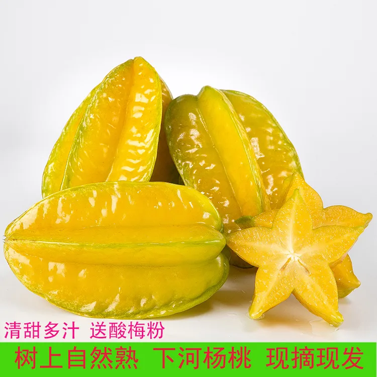 京东包邮树上熟漳州下河甜杨桃现摘当季新鲜孕妇水果红杨桃3/5斤