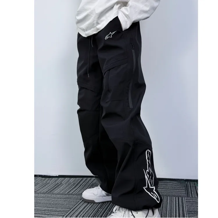 A星新款全刺绣加厚透气秋冬季保暖休闲裤防风防水耐磨防摔户外