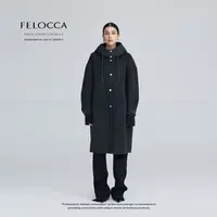【FELOCCA】新款高级感拼羽绒帽大衣时尚宽松外套BA-WY009