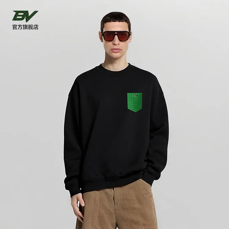 BV官方正品秋冬男士卫衣百搭休闲透气上衣户外舒适圆领弹力长袖