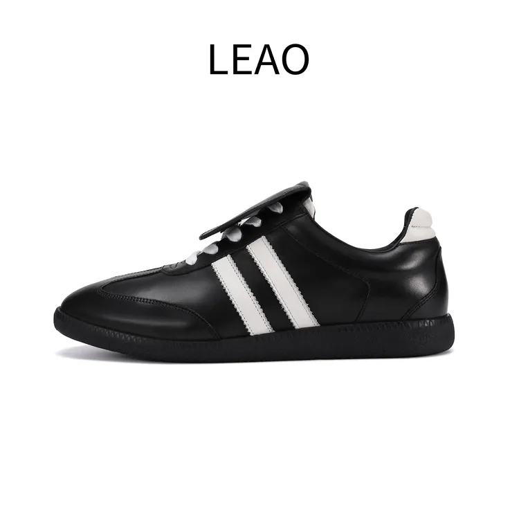 LEAO男士时尚夏季真皮休闲百搭轻奢低帮休闲鞋
