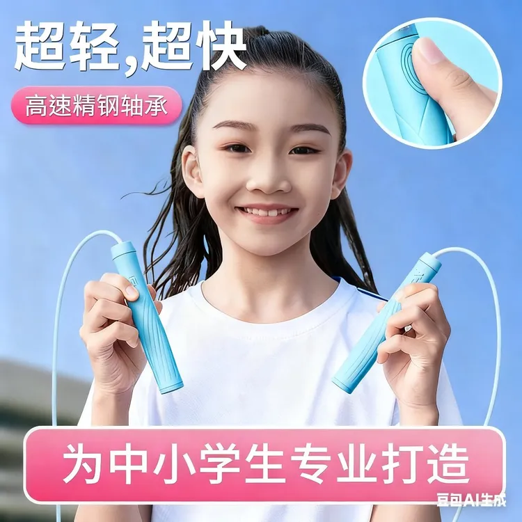 特步跳绳中小学生专用分段式双轴承儿童专业竞速考试中考赠签名贴