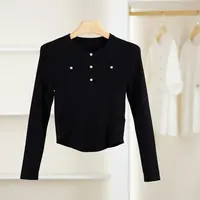 麦迪尚品 一路童行【诗M】30918200纯色修身针织衫春秋女专柜正品
