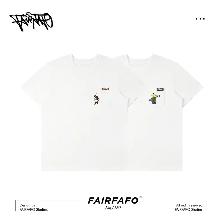 【口袋刺绣圆领短袖】TXDL55002