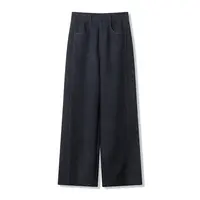 2025年新款秋冬女式时尚一粒扣明线厚款休闲直筒裤72895