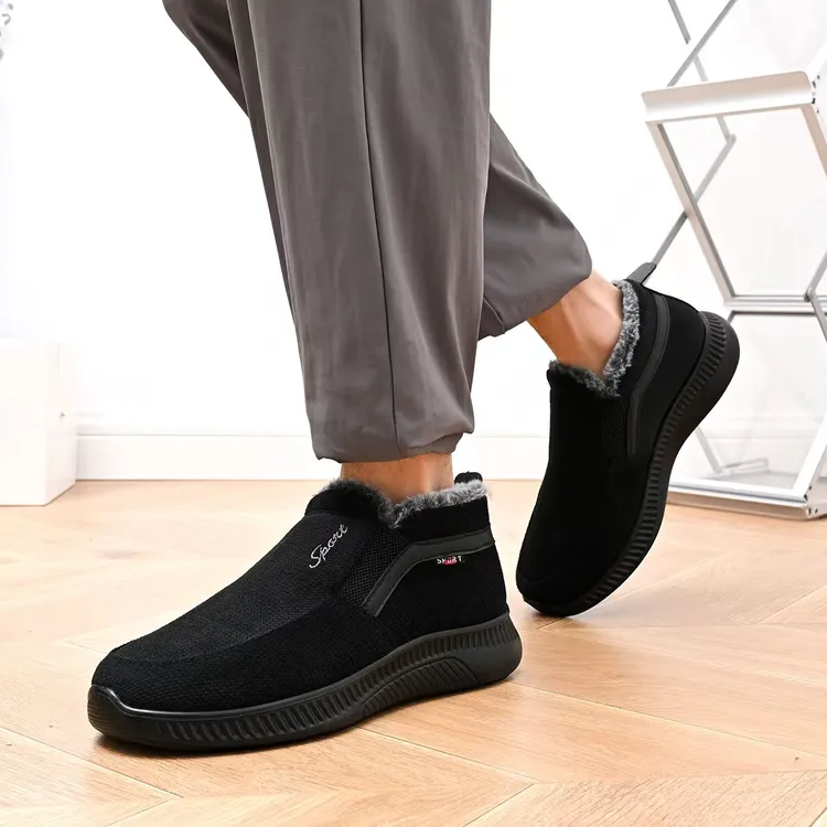 男士冬季棉鞋休闲风保暖防滑休闲加厚加绒时尚雪地棉鞋