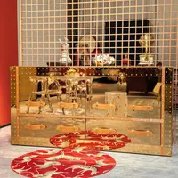 【ZC·宗宸家居】高级金色边柜 玄关柜 餐边柜 大容量180*45*90cm