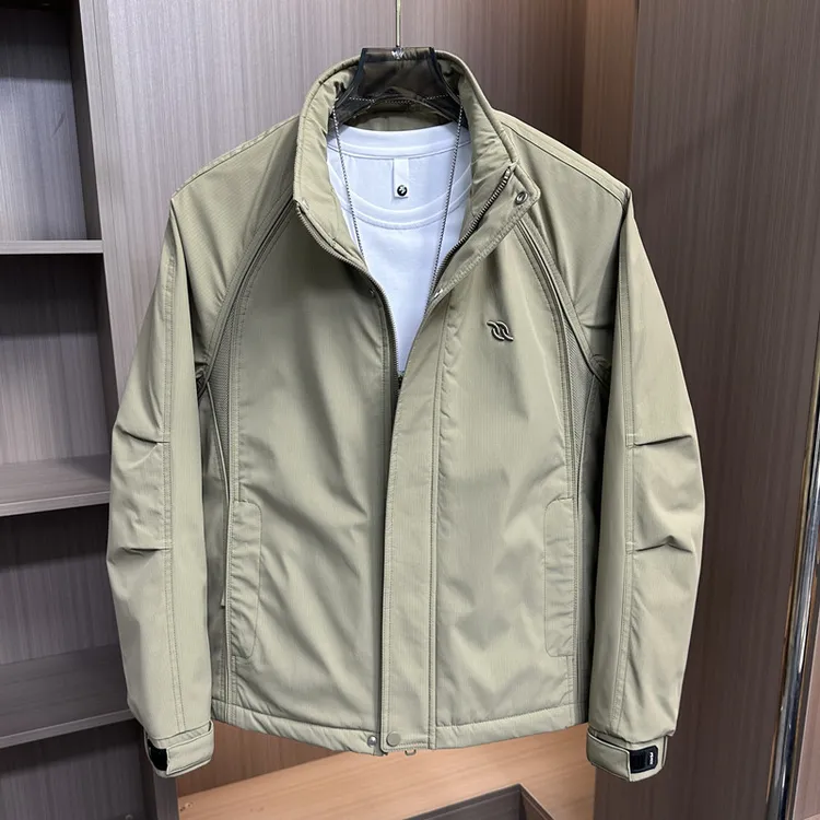 2025秋冬新款男士加棉夹克韩版百搭冬款工装外套男潮流时尚上衣男