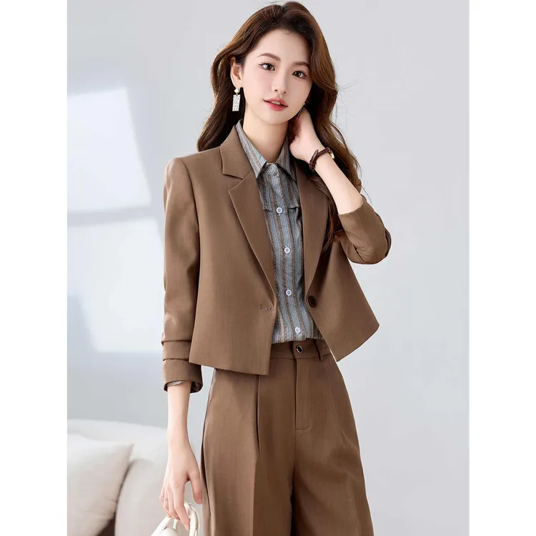 短款西装外套女秋季2025新款气质女神范小个子超好看职业西服套装