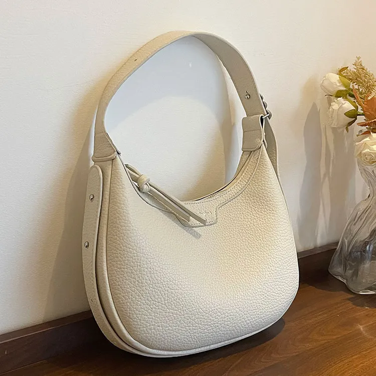 路遥女包大容量简约纯色高品质荔枝纹腋下包包休闲时尚包包女款