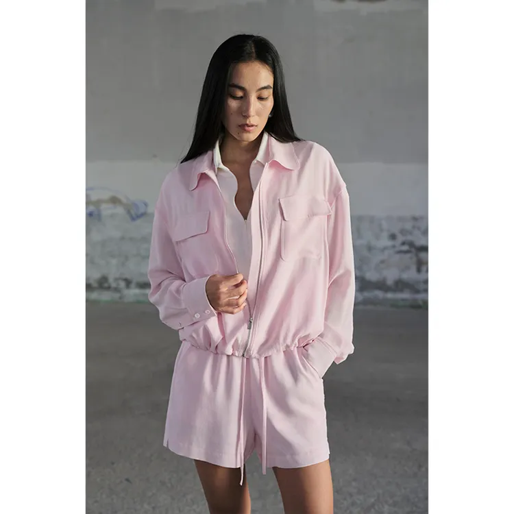 HERLAND她地【蜜桃】醋酸时尚减龄两件套夏高级多巴胺穿搭女衣服
