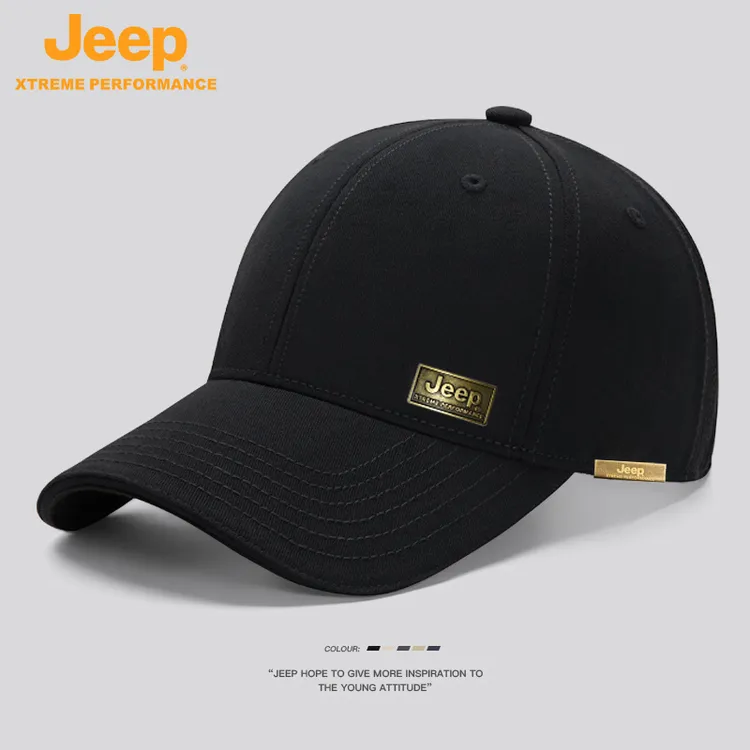 JEEP吉普大头围鸭舌帽男女情侣户外2025新款春秋季硬顶棒球鸭舌帽