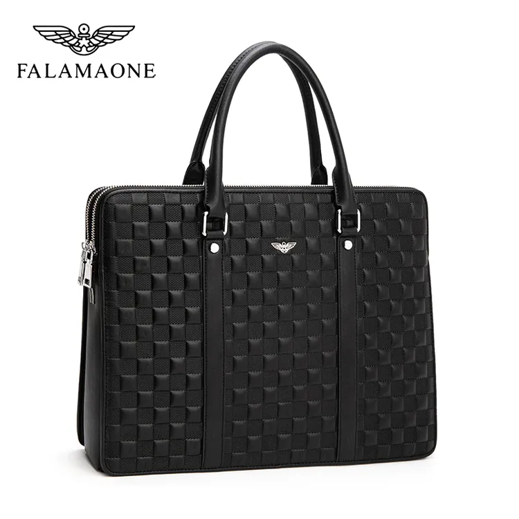 轻奢时尚男士商务公文包英伦风真皮男士公文包斜跨包高档单肩包