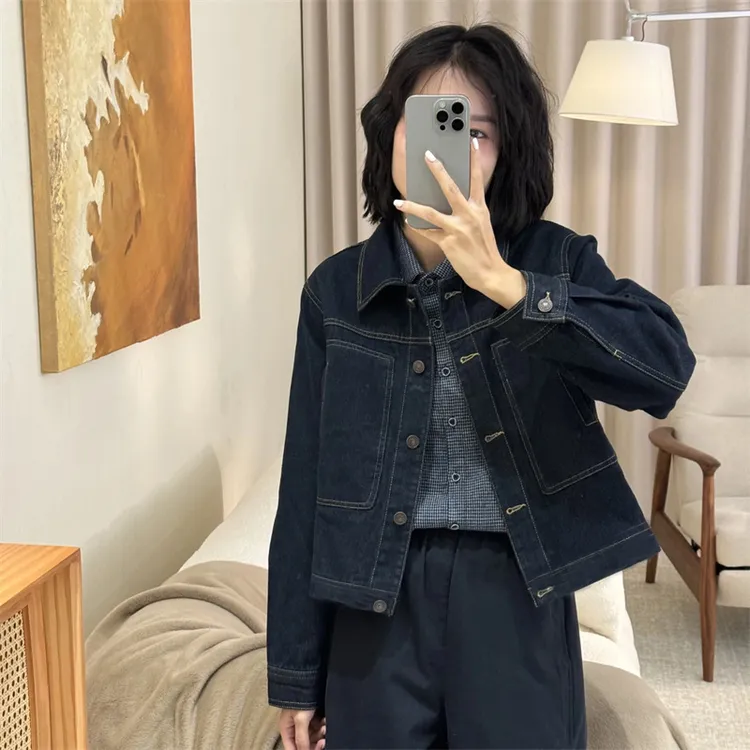 春季浅蓝色牛仔外套女早春秋装2025年新款高级感小众宽松夹克上衣