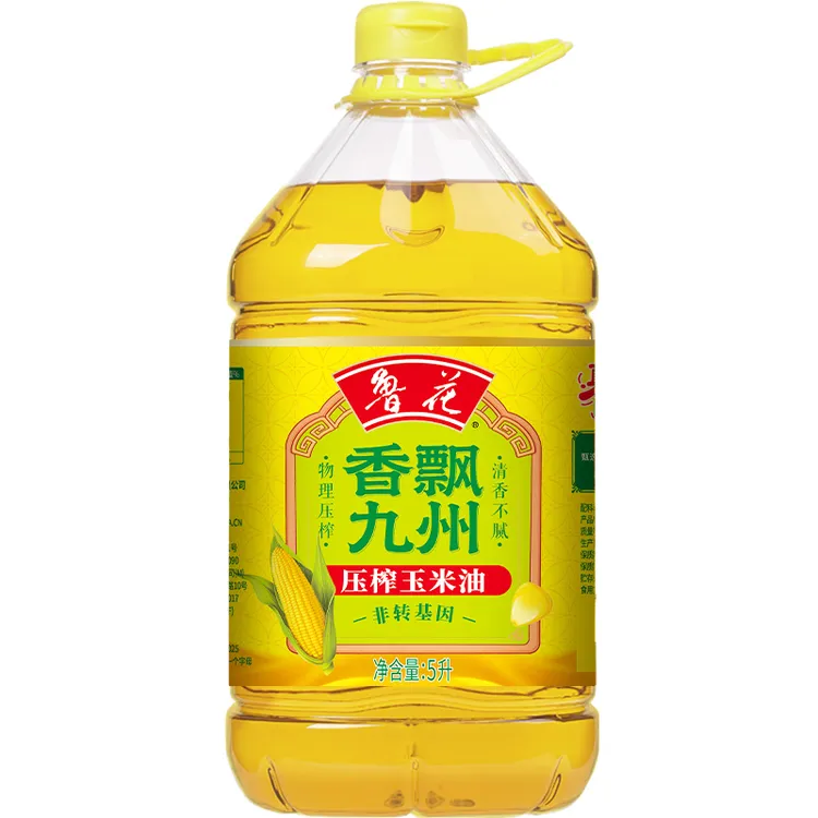 鲁花香飘九州5L玉米油非转基因营养压榨清香不油腻精选炒菜食用油
