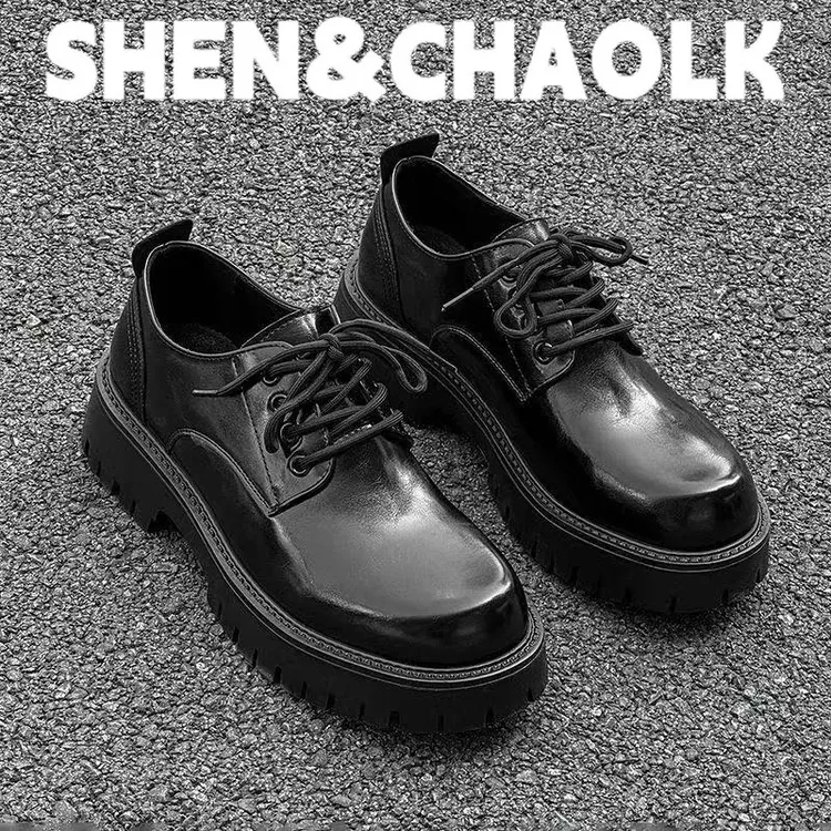 cleanfit德比鞋男厚底增高英伦商务正装高级感大头结婚新郎皮鞋男