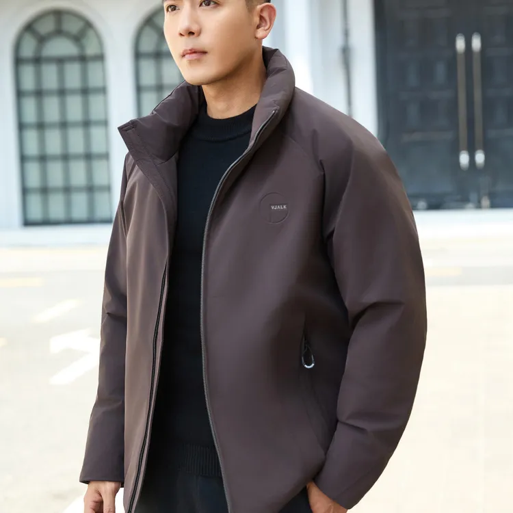 冬季男士立领防风保暖90白鸭绒时尚商务休闲短款外套77319