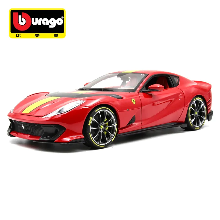 burago/比美高1:18 法拉利 812C 红色 仿真合金车模 精致摆件礼物