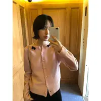 L-19302#『甜氧旋律』简约蝴蝶结精致百搭针织开衫（福利）