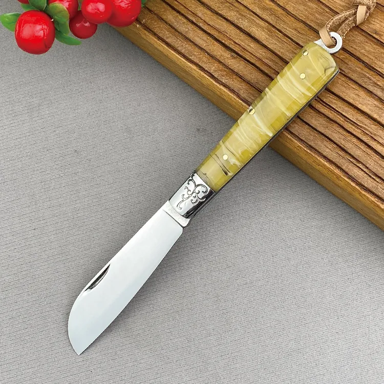 （新疆包邮）民族风  超镜面多功能折叠刀手工牛排刀高档英吉沙小刀