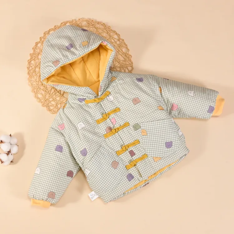 2025年冬季新款新疆长绒棉花国风盘扣（单件连帽）加厚棉袄