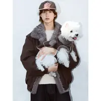 【江南先生&Mookipet联名】新年仿貂毛工装口袋毛绒宠物狗狗马甲