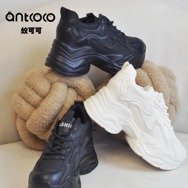 增高9公分~低帮领~春季女鞋新款小个子内增高休闲老爹鞋女