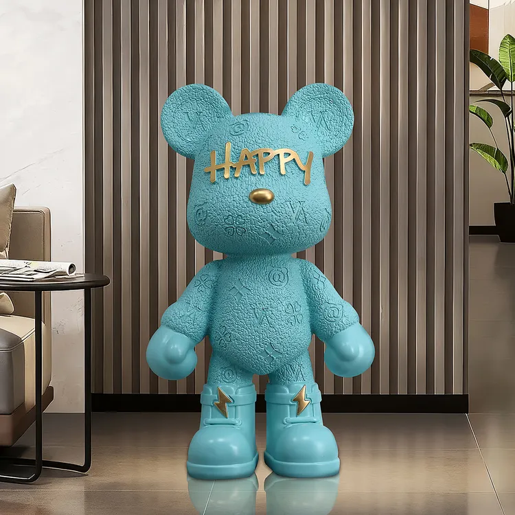 客厅电视柜旁高档轻奢装饰品暴力熊网红创意大型桌面摆台生日礼物