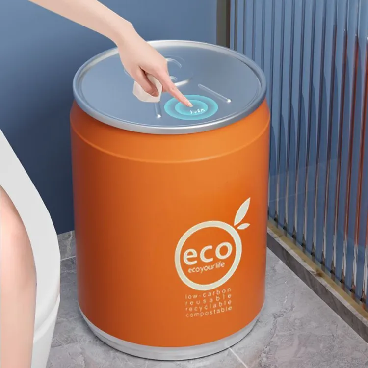 垃圾桶网红易拉罐可乐垃圾桶按压创意家用带盖大号卧室收纳可爱