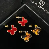 EarSpark 铜合金耳饰 经典轻奢耳饰简约风女耳钉银针韩版手工