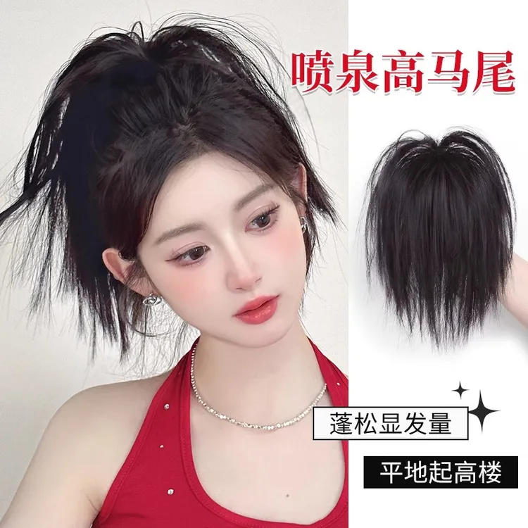 鸡窝头抓夹假发蓬松丸子头盘发发包辣妹毽子头鸡毛发夹假丸子发圈