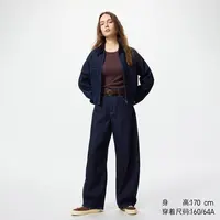 优衣库女装男装宽松廓形牛仔裤/弯刀镰刀裤子25秋冬新款479000