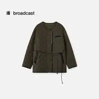 【9.19上新】播秋冬新品宽松保暖印花圆领羽绒服短款DDS4RD5280