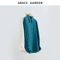 GRACE GARDEN【蓝采和！】时尚简约减龄设计感衬衫NCY5I1721