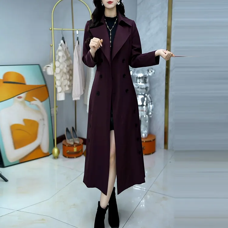 高端气质风衣外套女2025春秋新款女士时尚洋气显瘦减龄中长款大衣